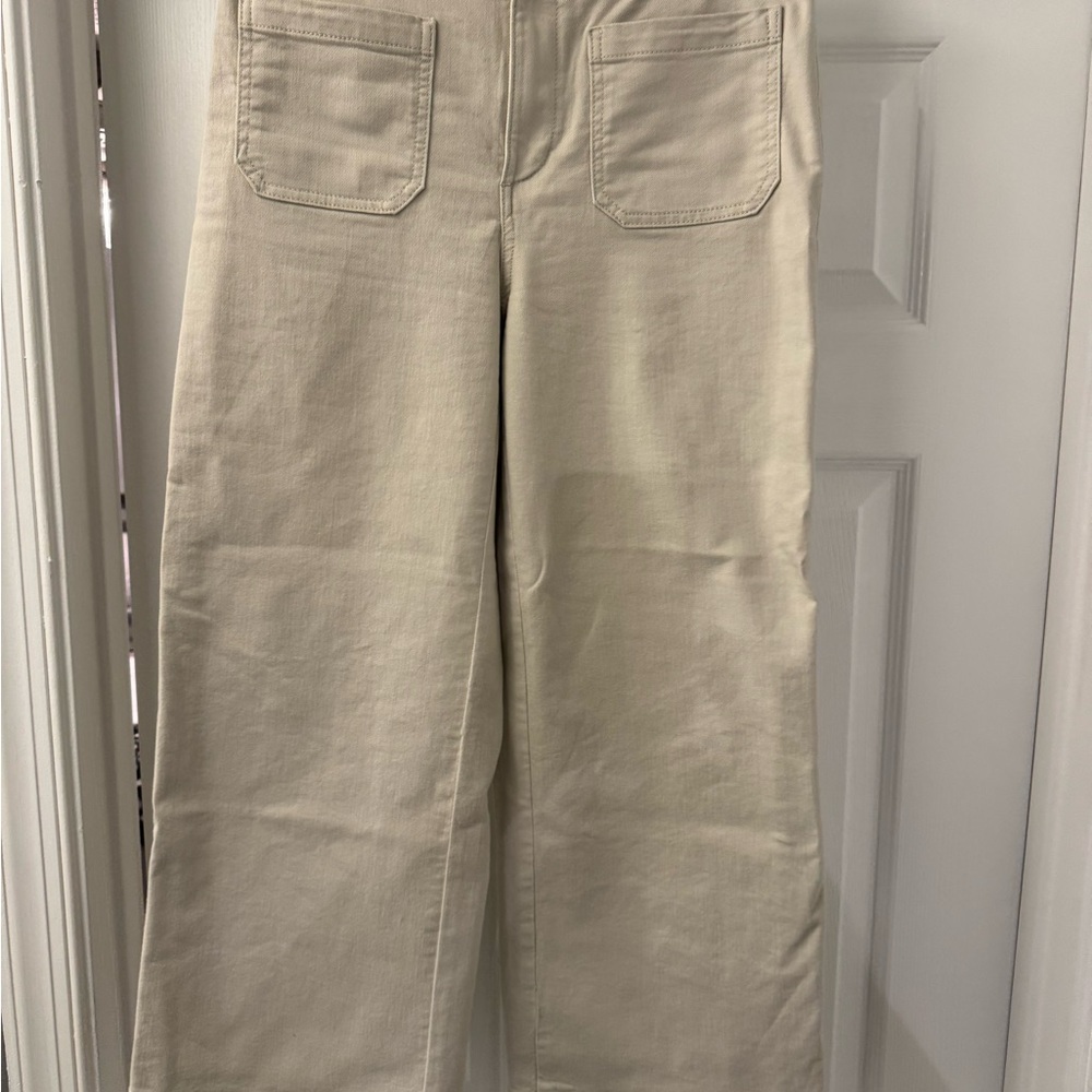 LOFT Women's Beige Palmers Wide Leg Pants size 4